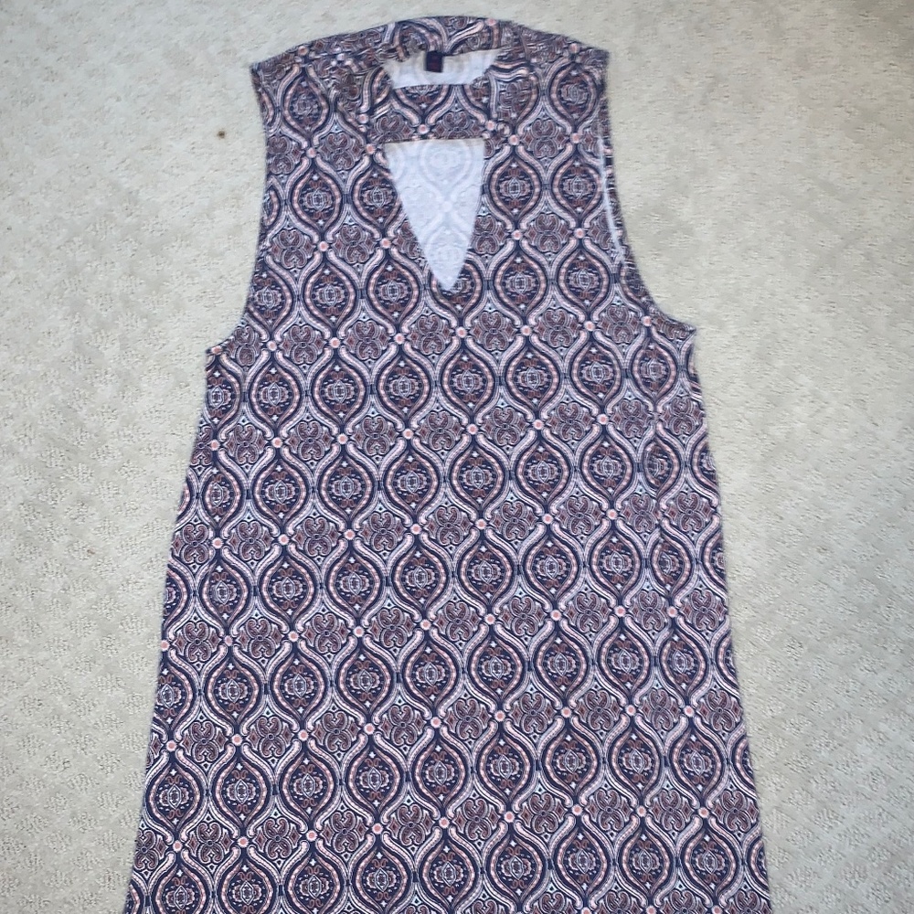 Aeropostale Sleeveless Patterned Cutout Dress